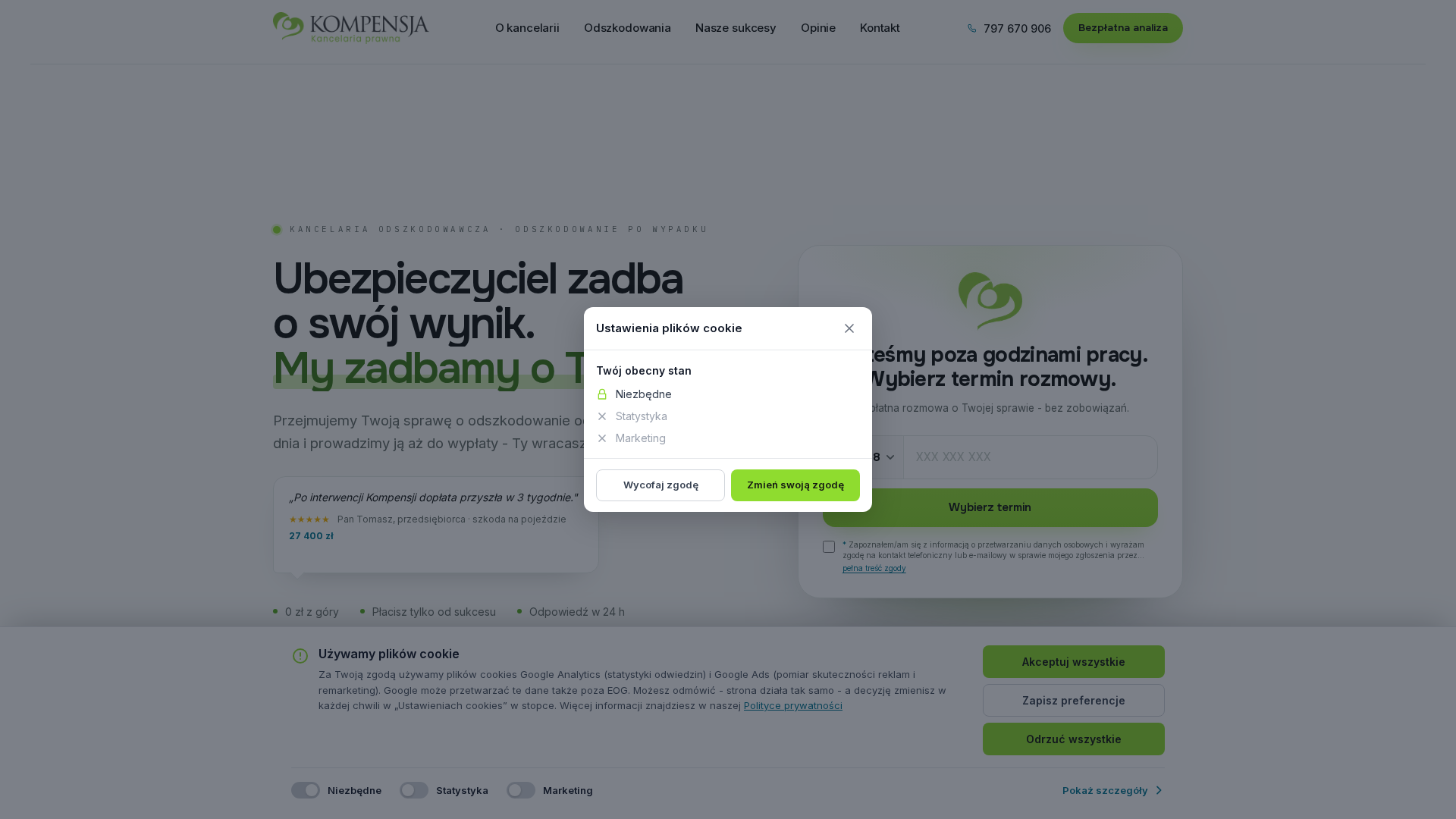Kancelaria odszkodowawcza Kompensja